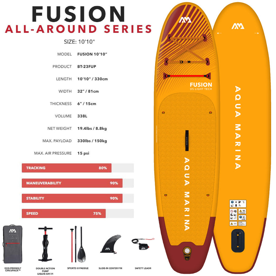 2023 Aqua Marina Fusion 330cm SUP Inflatable Standup board
