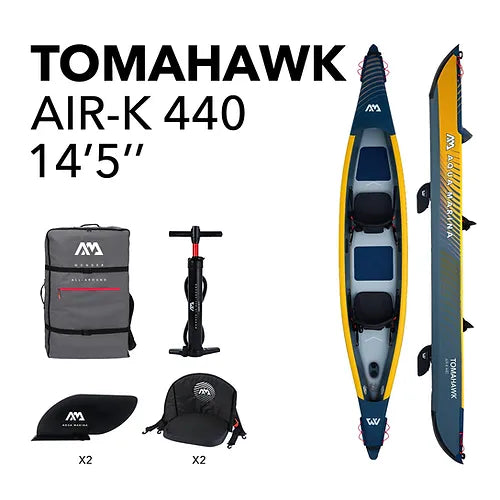 Aqua Marina AIR K-440 Tomahawk Inflatable Kayak for 2 people