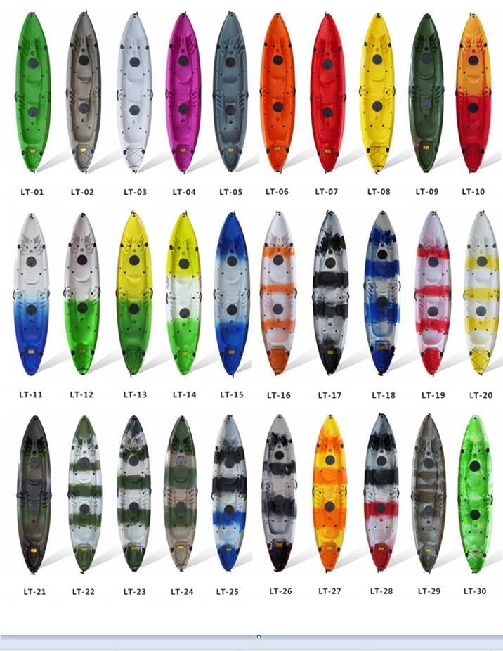 370cm 12ft Sit on Top Kayak Boat with 2 Paddles 2 Seat sets